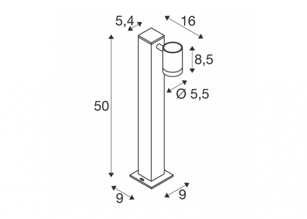 Lauko toršeras lauko SLV HELIA SINGLE POLE