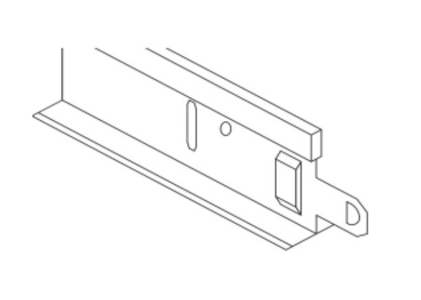 Skersinis lubų profilis CBI juoda spalva 3700 mm